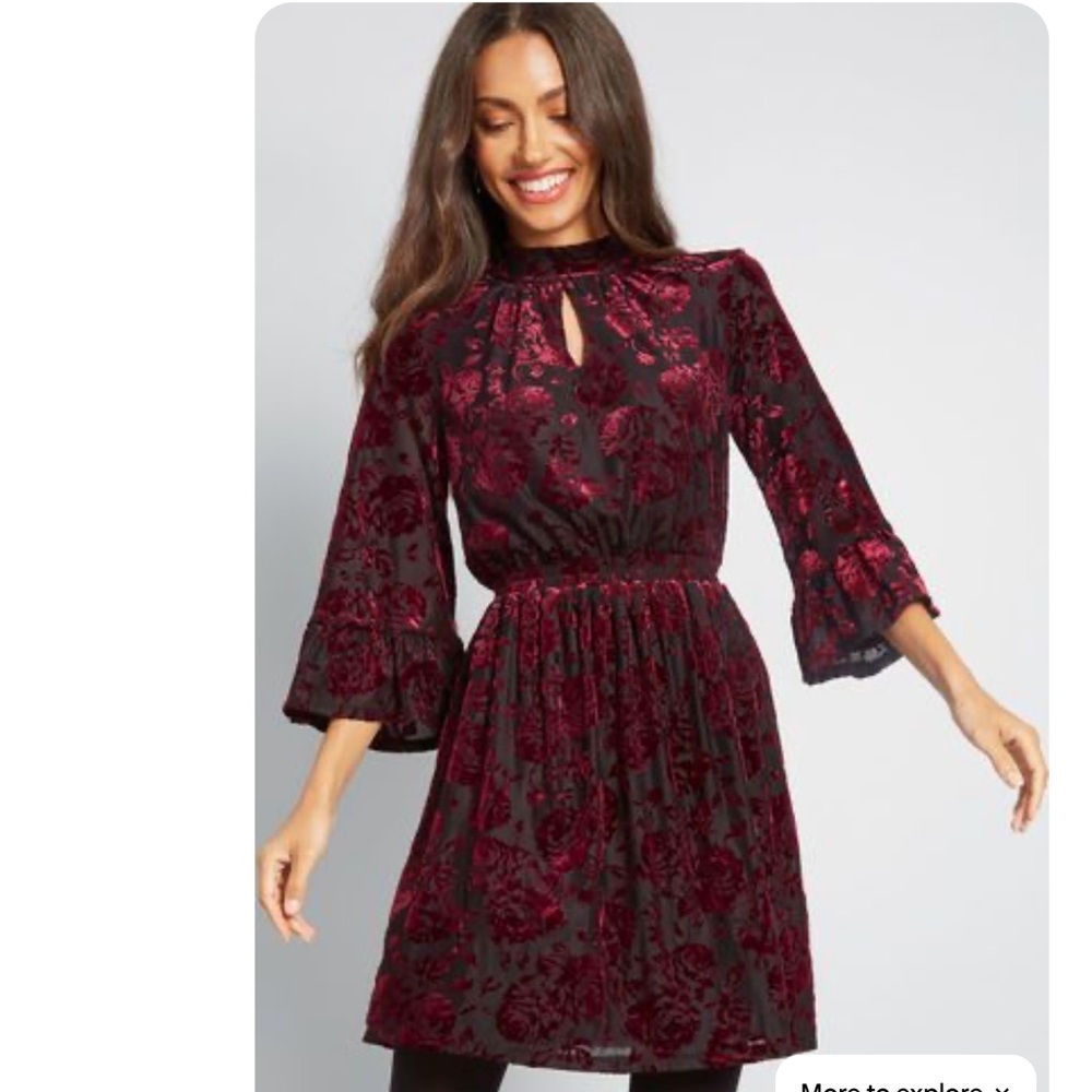 ModCloth Velvet Burnout Dress